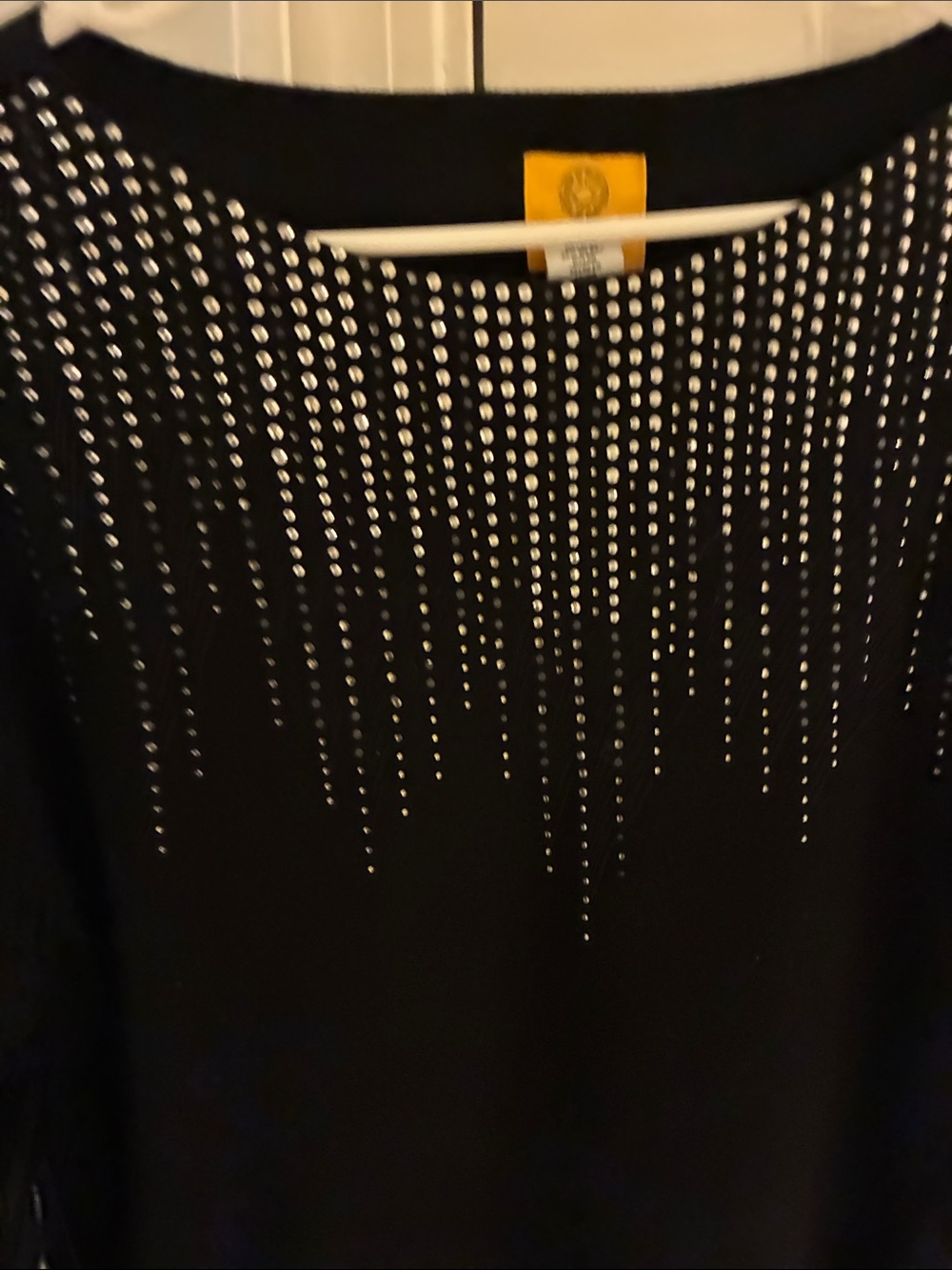 Ruby Rd. Black Rhinestone-Embellished Sweatshirt - Picture 5 of 6
